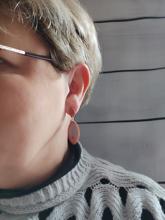 Boucles d’oreilles “Éclat terracotta” – O mill’éclats O mill'éclats