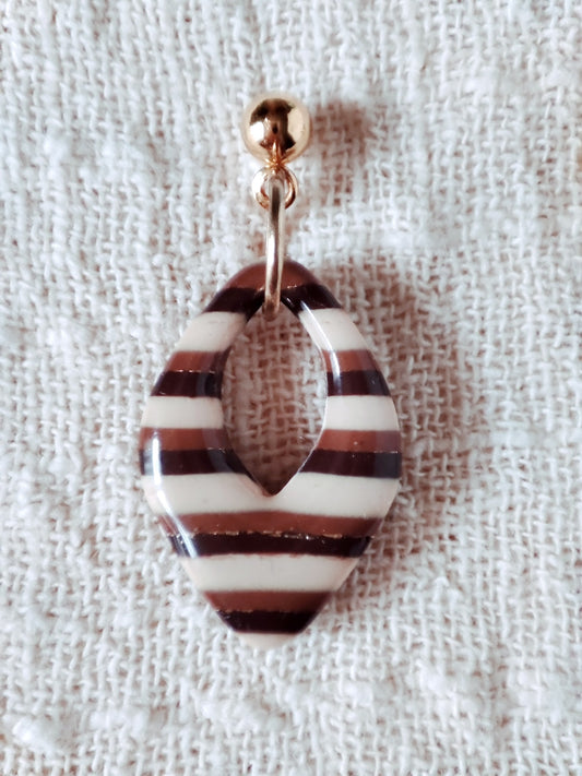 Boucles d'oreilles "Café satin" - O mill'éclats