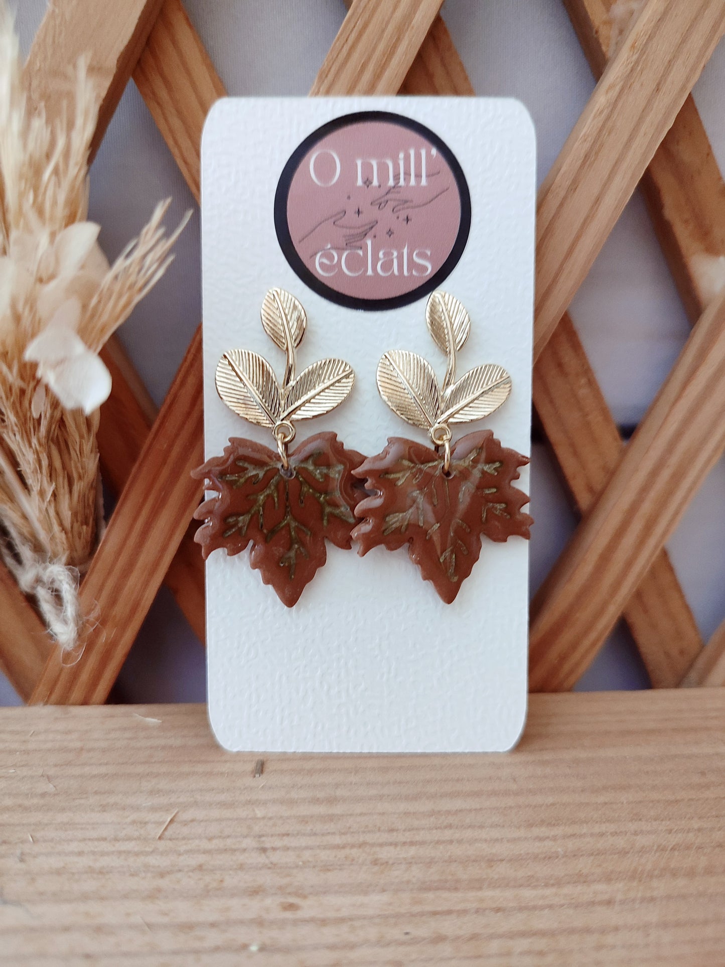 Boucles d'oreilles aux couleurs de l'automne
