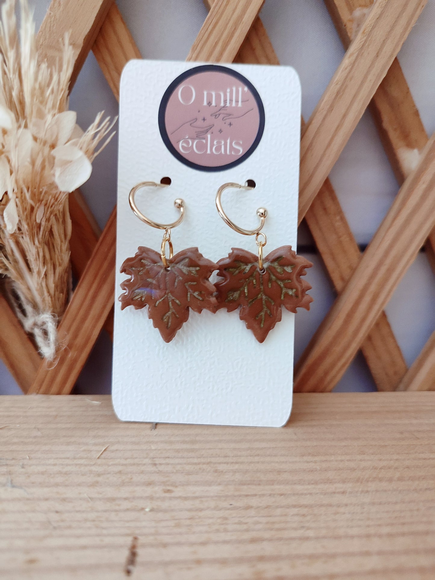 Boucles d'oreilles aux couleurs de l'automne