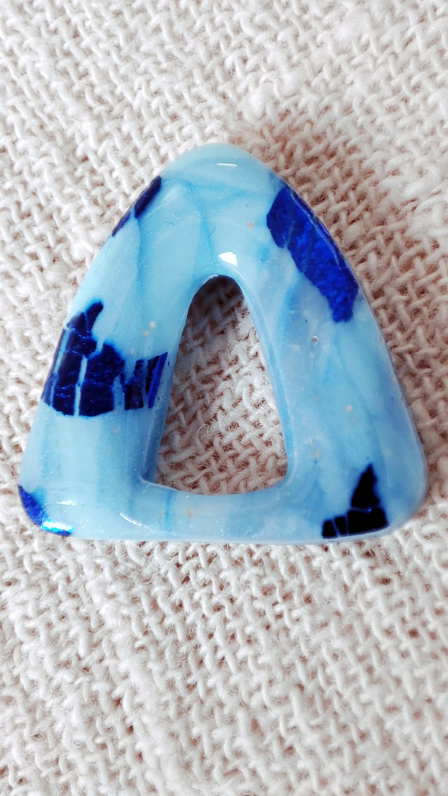 Bleu minéral éclats bleus - Triangles - Modulables