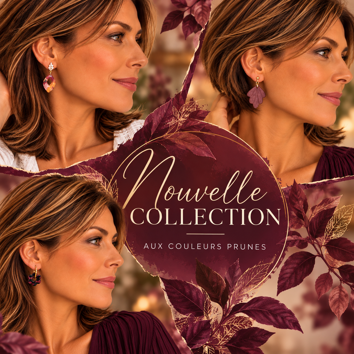 NOUVELLE COLLECTION - Prune-bordeaux en harmonie