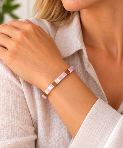 Bracelet Douceur nacrée - perles Miyuki