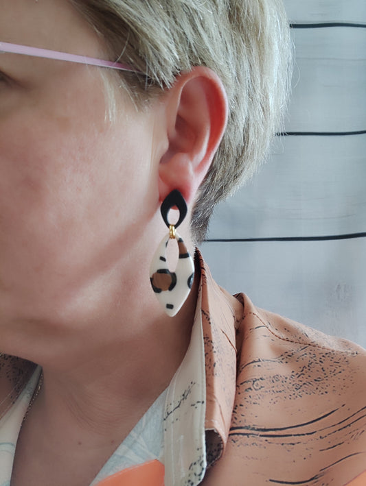 Boucles d'oreilles inspirées du léopard