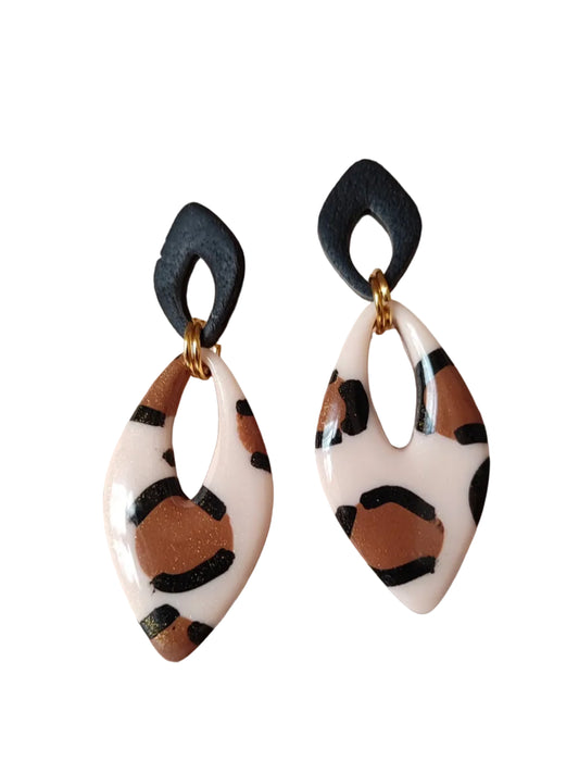 Boucles d'oreilles inspirées du léopard