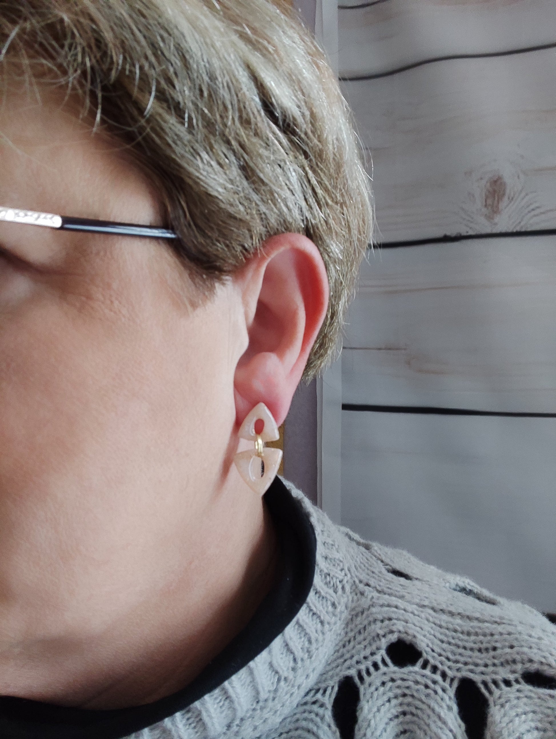 Boucles d’oreilles “Lueur dorée” – O mill’éclats O mill'éclats