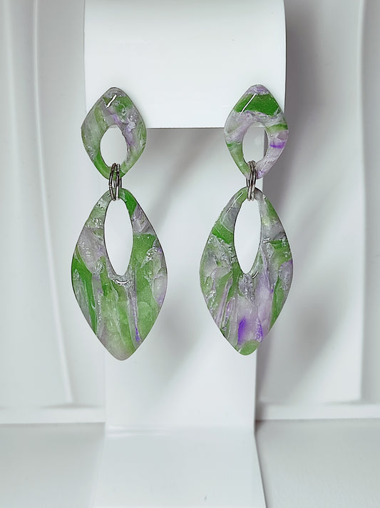 Boucles d’oreilles “Lignes d’éclat” - O mill'éclats