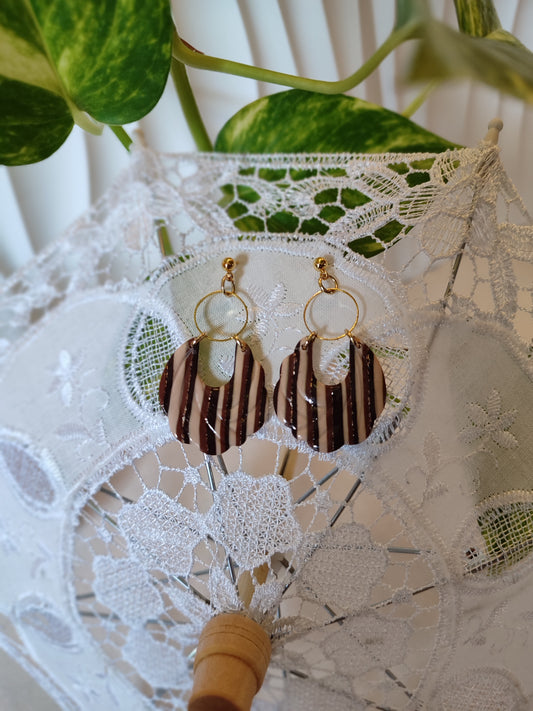 Boucles d'oreilles "Velours café" - O mill'éclats