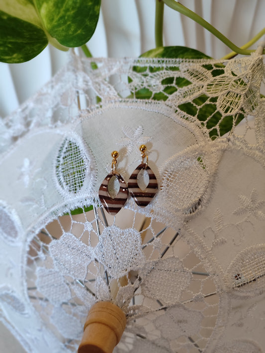 Boucles d'oreilles "Café satin" - O mill'éclats