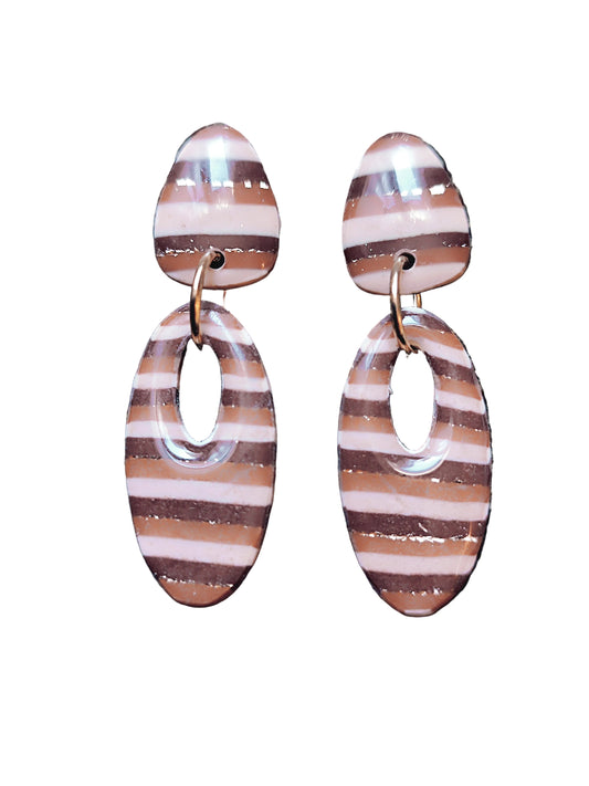 Boucles d'oreilles "Éclat cacao" - O mill'éclats