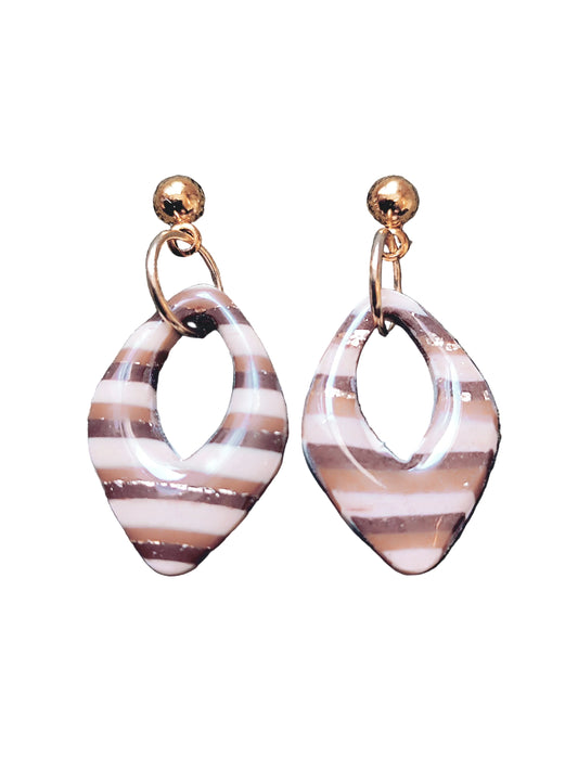 Boucles d'oreilles "Café satin" - O mill'éclats