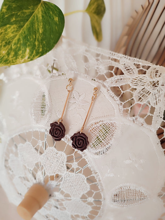 Boucles d’oreilles “Rose d’argile” - O mill'éclats