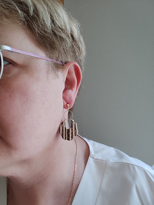 Boucles d'oreilles "Velours café" - O mill'éclats O mill'éclats