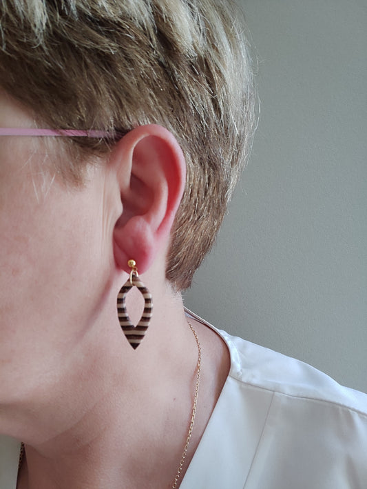 Boucles d'oreilles "Chocolat chantant" - O mill'éclats O mill'éclats