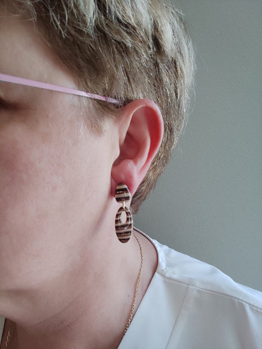 Boucles d'oreilles "Éclat cacao" - O mill'éclats O mill'éclats