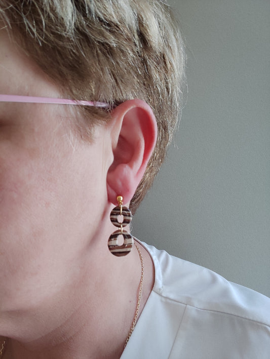 Boucles d'oreilles "Praline douce" - O mill'éclats O mill'éclats