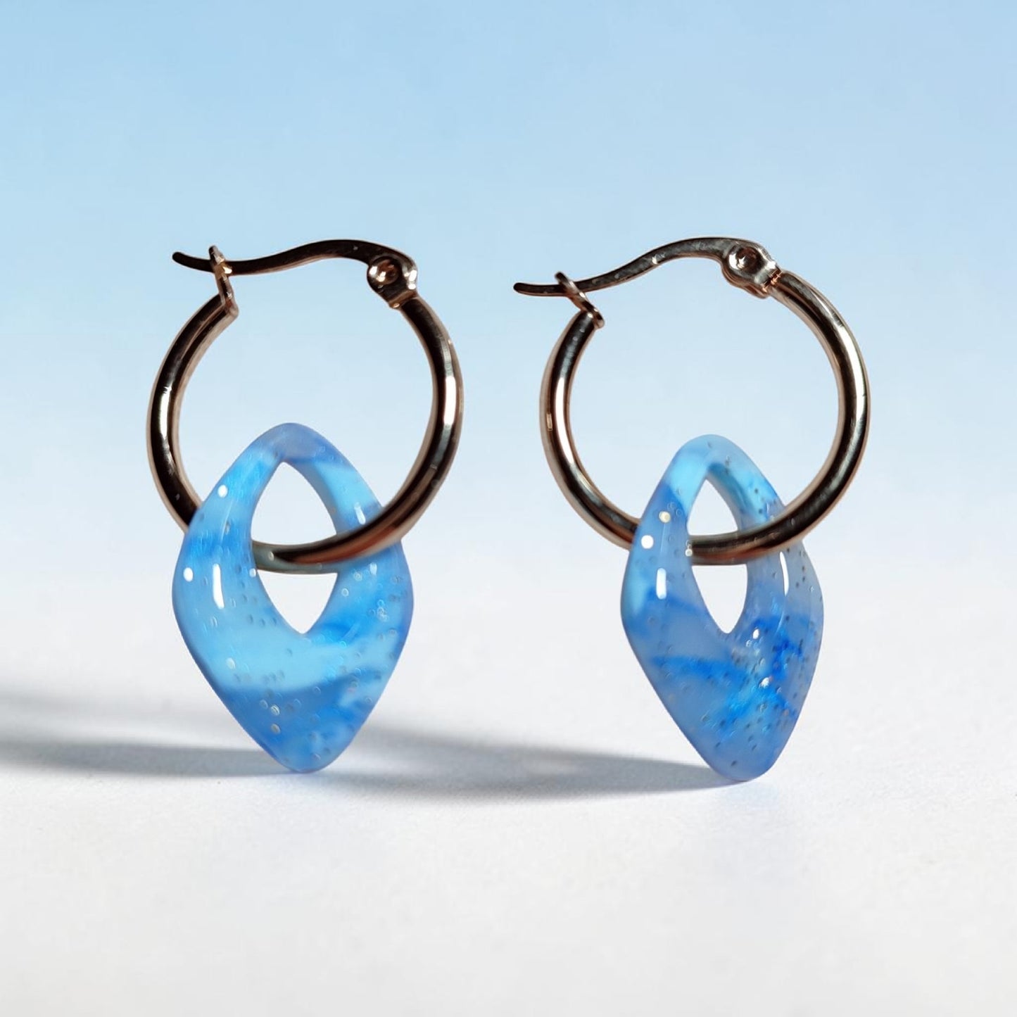 Bleu minéral pailleté doré - Diamant - Modulables