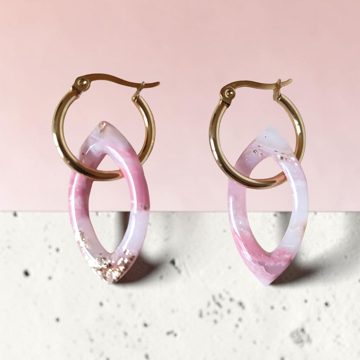 Rosé minéral doré - Losanges - Modulables