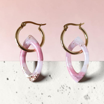 Rosé minéral doré - Losanges - Modulables