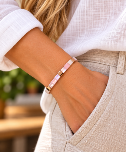 Bracelet Douceur nacrée - perles Miyuki