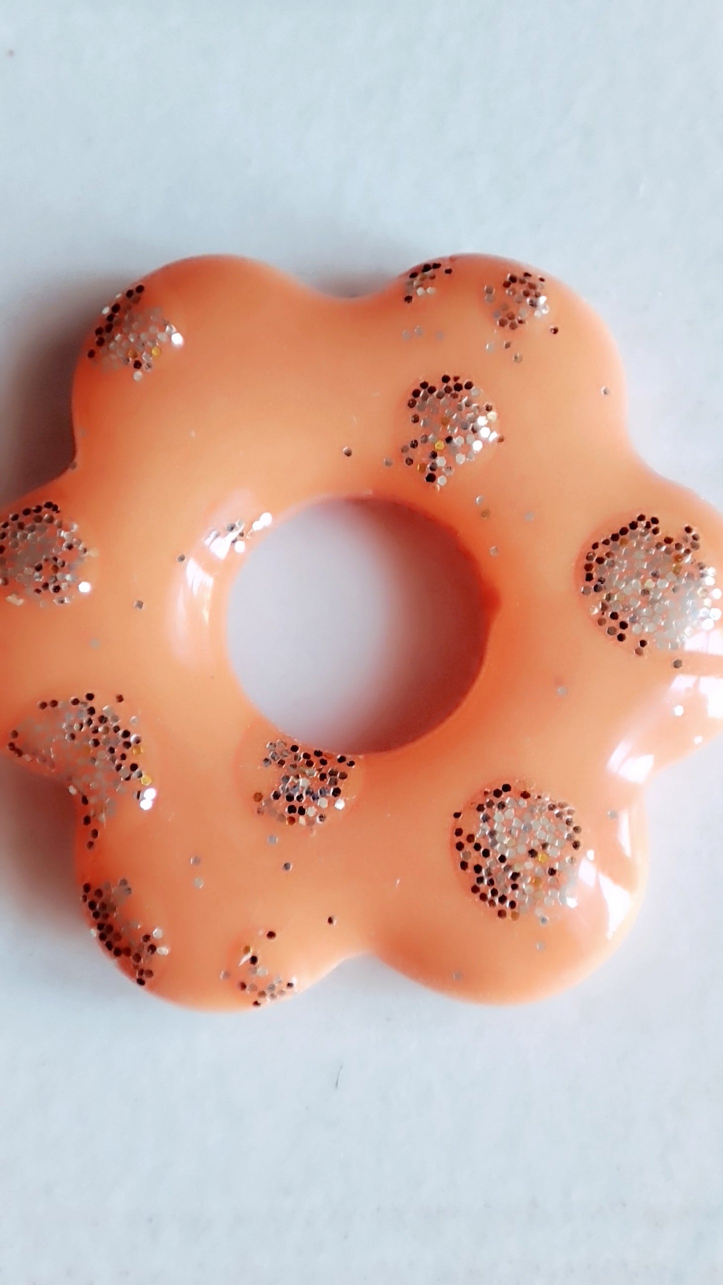 Orange doré - Pêche scintillante - Fleurs - Modulables