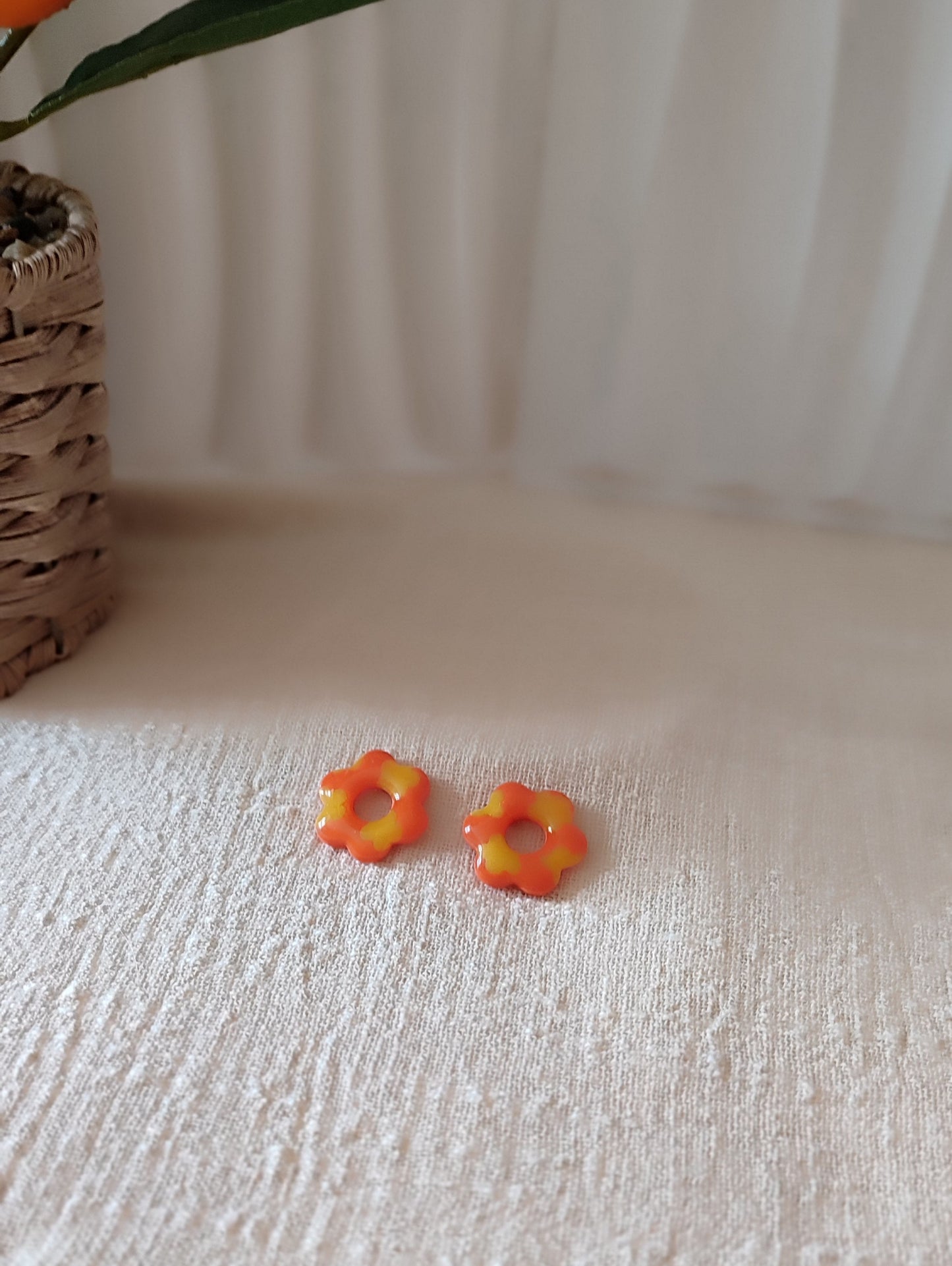 Orange pop - Fleur orange vitaminée - Modulables